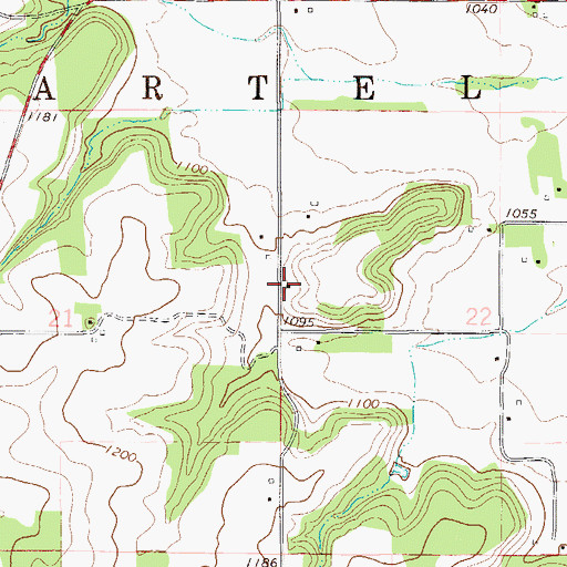 Topographic Map of Cloverdale School (historical), WI