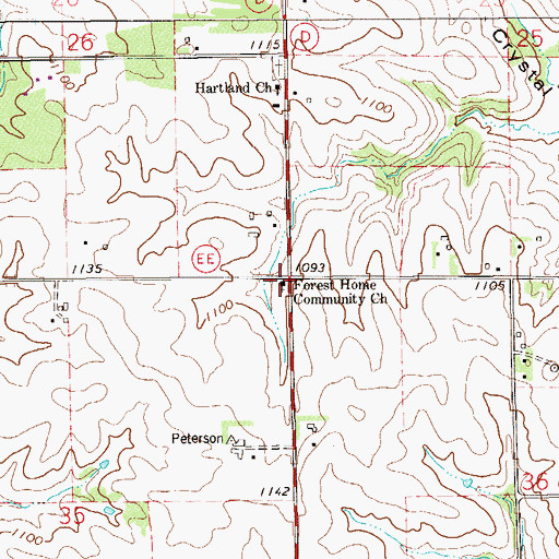 Topographic Map of Forest Home School (historical), WI