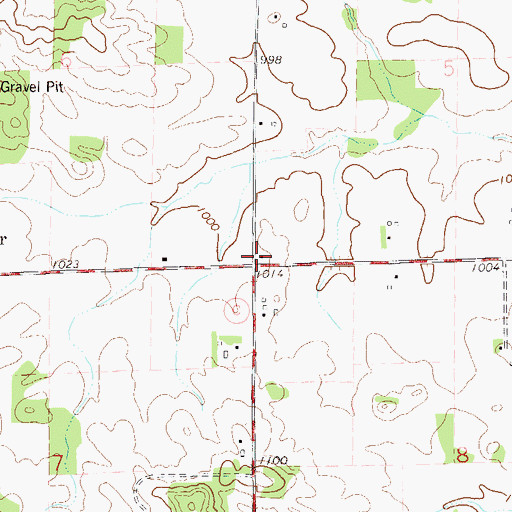 Topographic Map of Hill and Dale School (historical), WI
