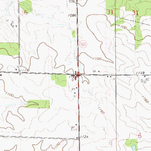 Topographic Map of Lincoln School (historical), WI
