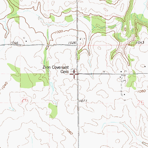 Topographic Map of Mission Church (historical), WI