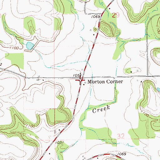 Topographic Map of Morton Corner School (historical), WI