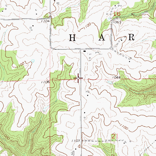 Topographic Map of Oak Center School (historical), WI