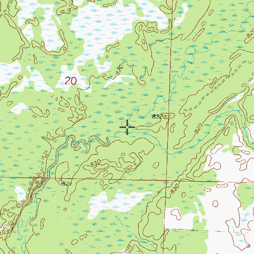 Topographic Map of Bagley Creek, WI