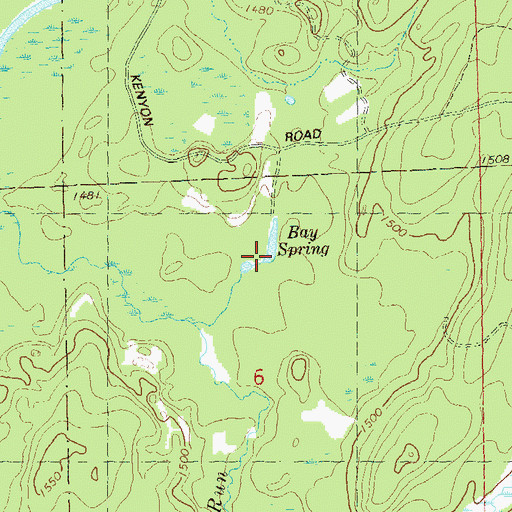 Topographic Map of Bay Spring, WI