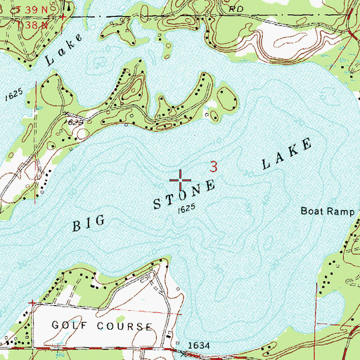Topographic Map of Big Stone Lake, WI