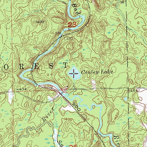 Topographic Map of Conley Lake, WI