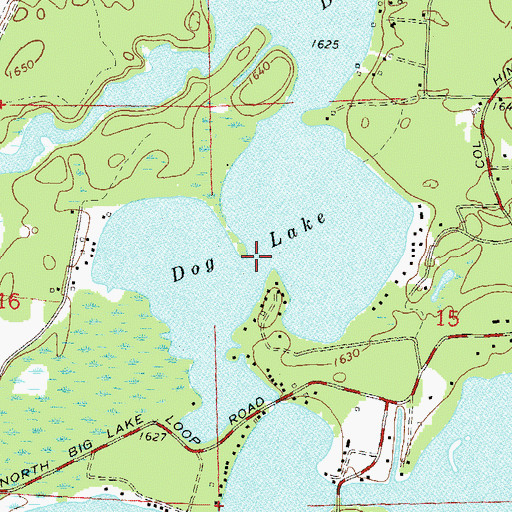 Topographic Map of Dog Lake, WI