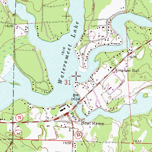 Topographic Map of Eagle River, WI