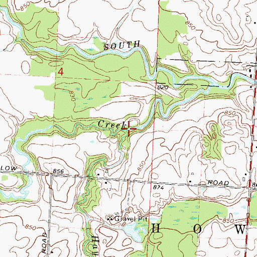 Topographic Map of Hayes Creek, WI