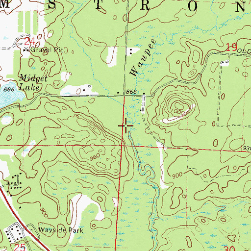 Topographic Map of Hines Creek, WI