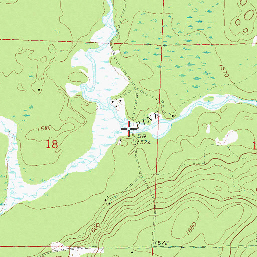 Topographic Map of Jones Creek, WI