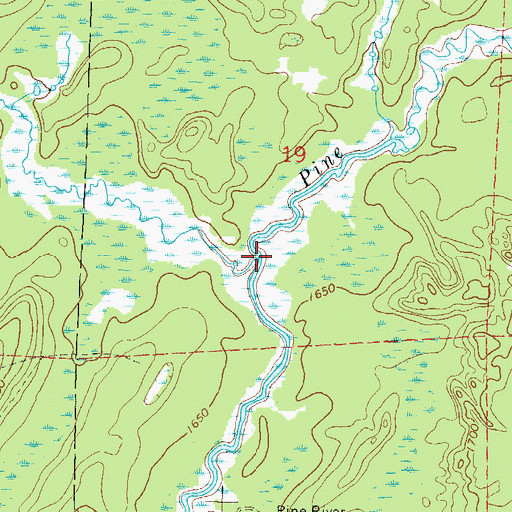 Topographic Map of Kimball Creek, WI