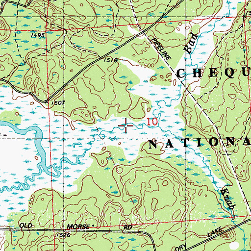 Topographic Map of Knab Creek, WI