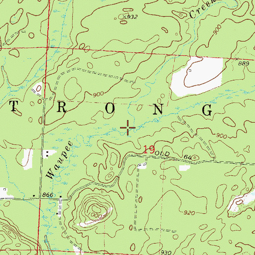 Topographic Map of Little Waupee Creek, WI