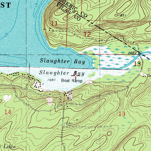 Topographic Map of Lobischer Creek, WI