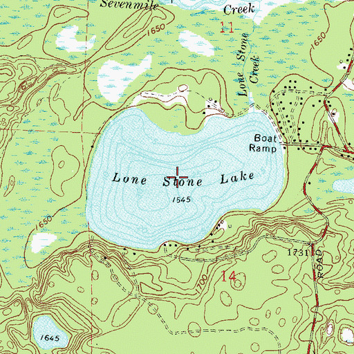 Topographic Map of Lone Stone Lake, WI