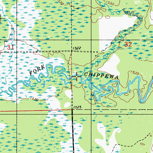 Topographic Map of Magee Creek, WI