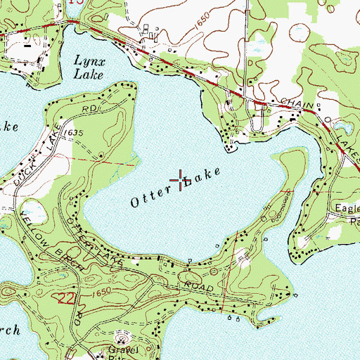 Topographic Map of Otter Lake, WI