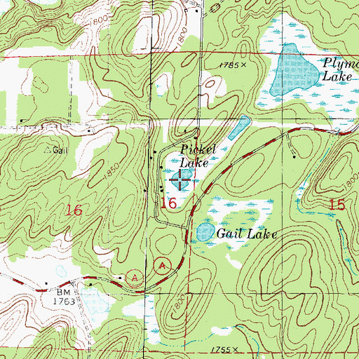 Topographic Map of Pickel Lake, WI