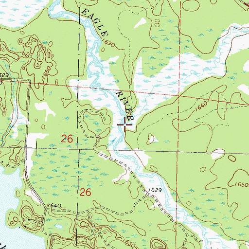 Topographic Map of Scott Creek, WI