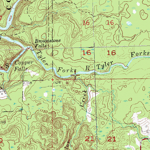 Topographic Map of Scott-Taylor Creek, WI