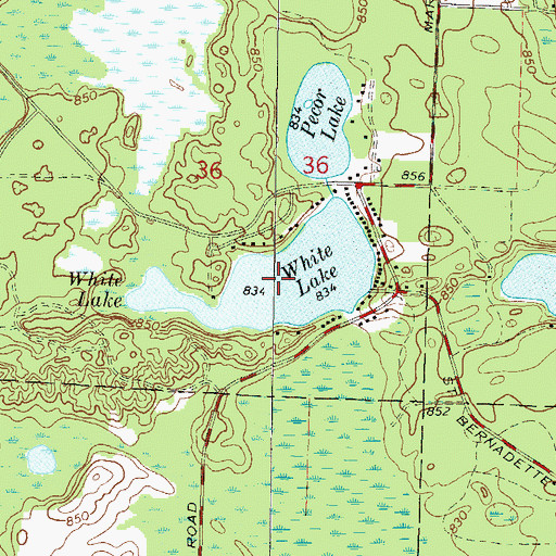 Topographic Map of White Lake, WI