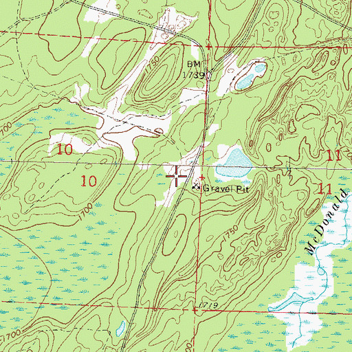Topographic Map of Kimball Creek Trail, WI
