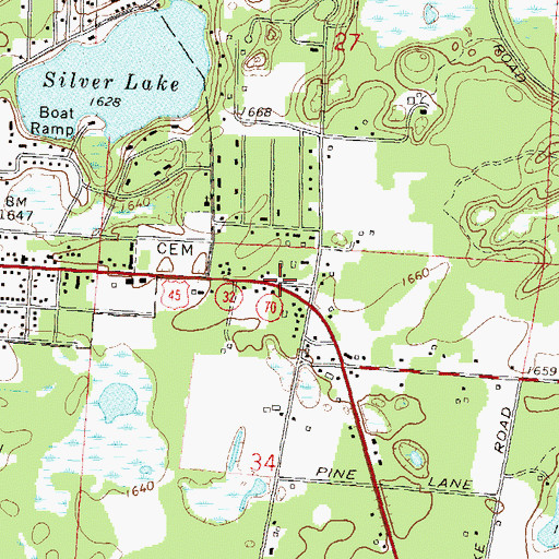Topographic Map of Eagle River District Ranger Station, WI