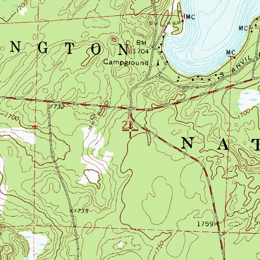 Topographic Map of Military Road Point of Interest, WI