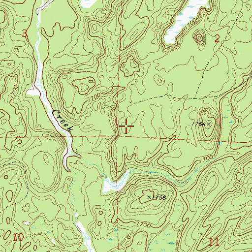 Topographic Map of Blackjack Springs Wilderness, WI