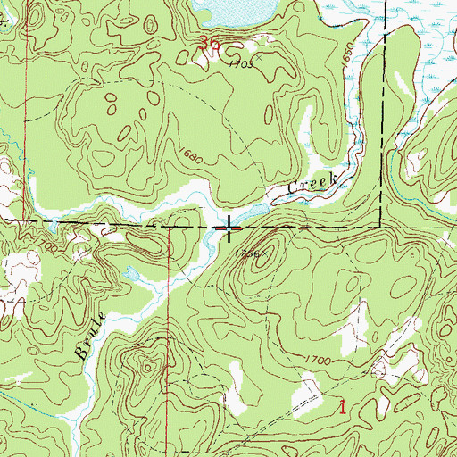 Topographic Map of Forks Dam, WI