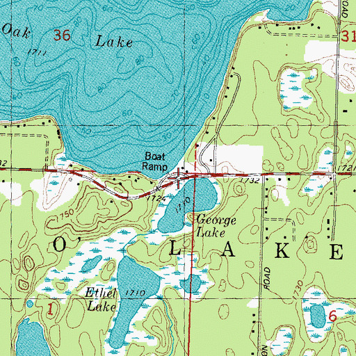 Topographic Map of Canty Park Recreation Site, WI