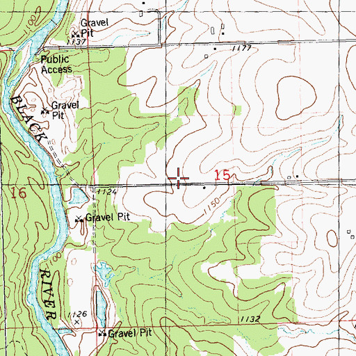 Topographic Map of Clark County, WI