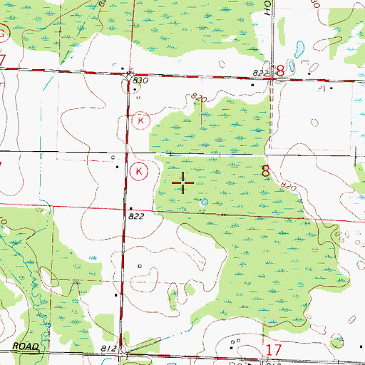 Topographic Map of Oconto County, WI