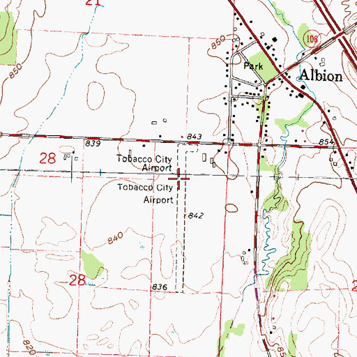 Topographic Map of Jana Airport, WI