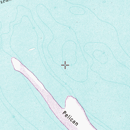 Topographic Map of Pelican Island, AL