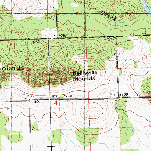 Topographic Map of WCCN-FM (Neillsville), WI