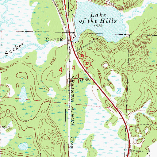 Topographic Map of WRJO-FM (Eagle River), WI