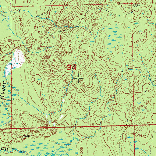 Topographic Map of Town of Anderson, WI