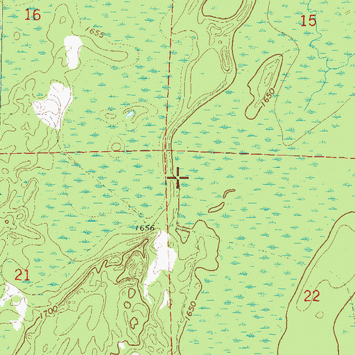 Topographic Map of Town of Argonne, WI