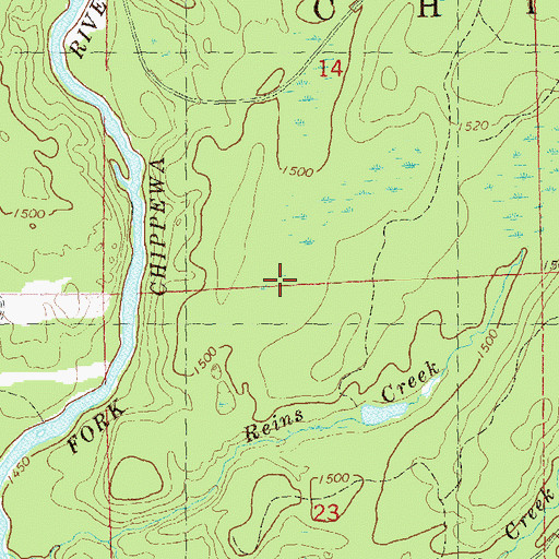 Topographic Map of Town of Chippewa, WI