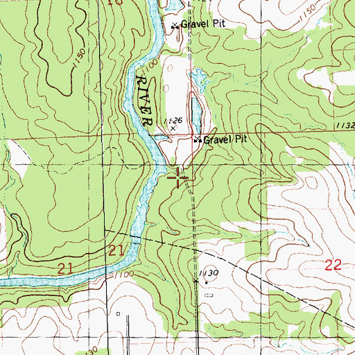 Topographic Map of Town of Eaton, WI