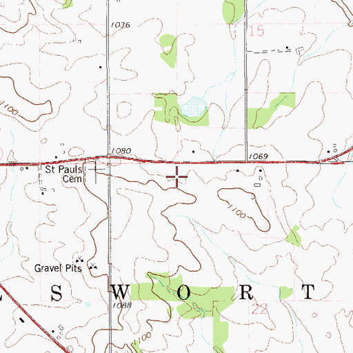 Topographic Map of Town of Ellsworth, WI