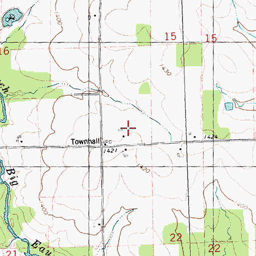Topographic Map of Town of Holton, WI