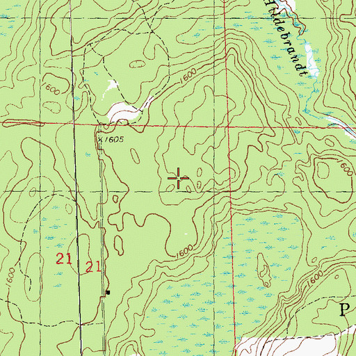 Topographic Map of Town of Peeksville, WI