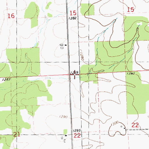 Topographic Map of Town of Sherman, WI