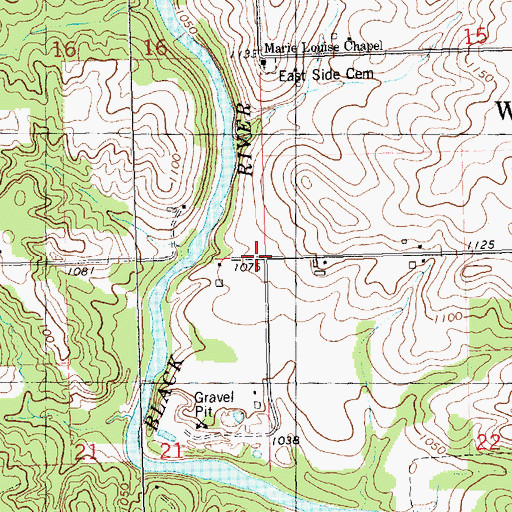 Topographic Map of Town of Weston, WI