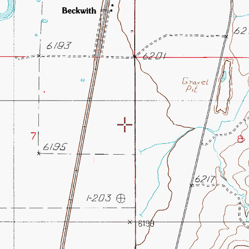 Topographic Map of Antelope Creek, WY