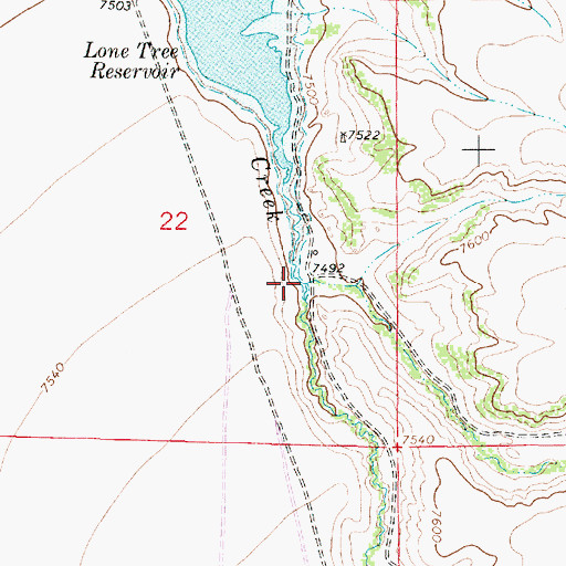 Topographic Map of Brush Creek, WY